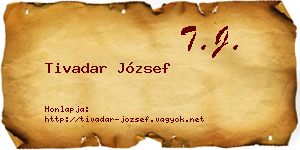 Tivadar József névjegykártya