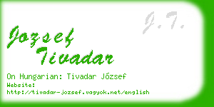 jozsef tivadar business card